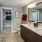 a bathroom with a shower and sink