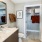 a bathroom with a shower and sink